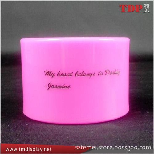 Factory Directly Pink Engraving Acrylic Bracelet